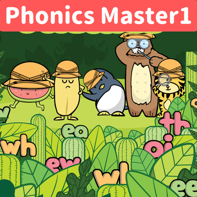 Phonics Master 1 course covering short vowels, sh, ch, th and magic e