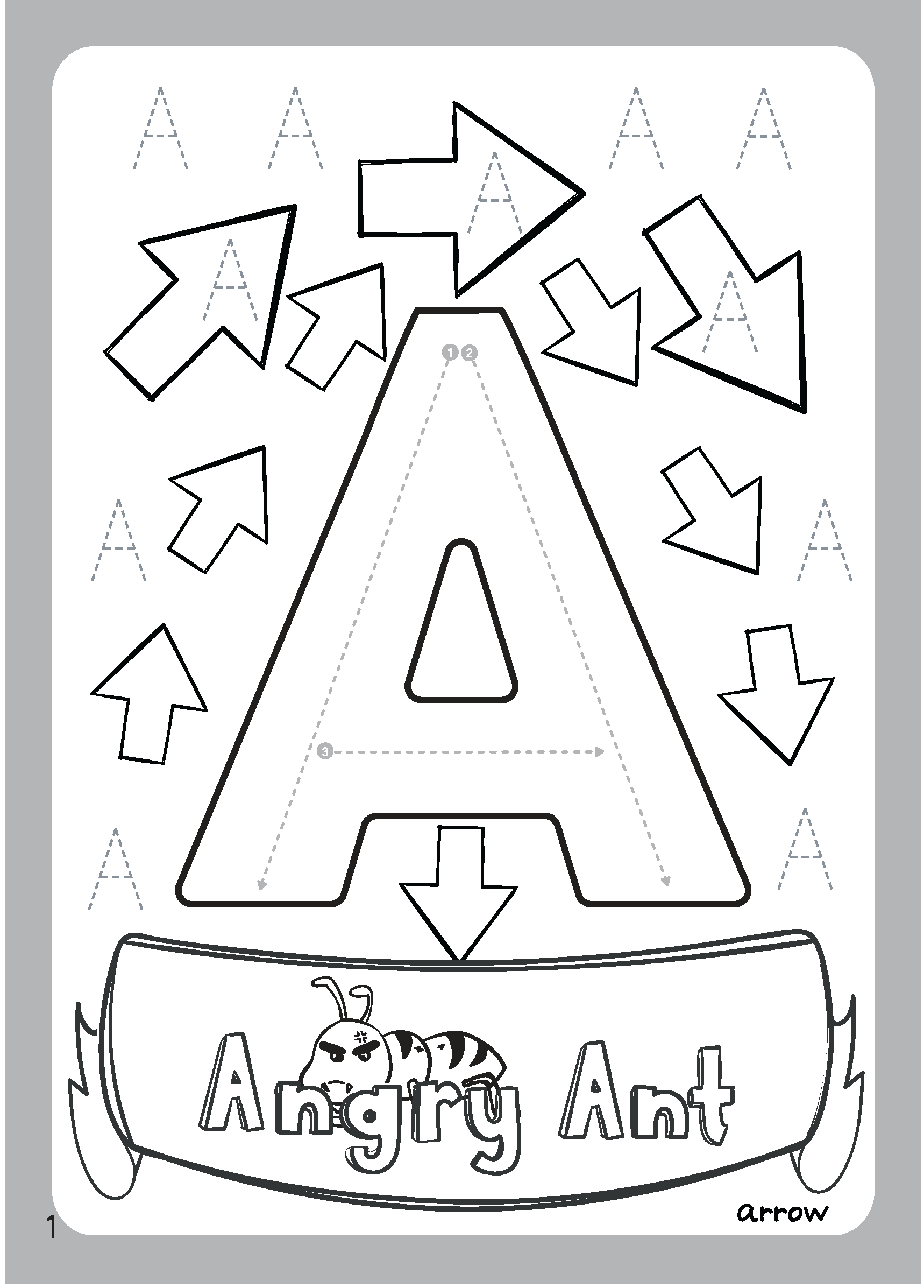 Capital Letter A Coloring Page