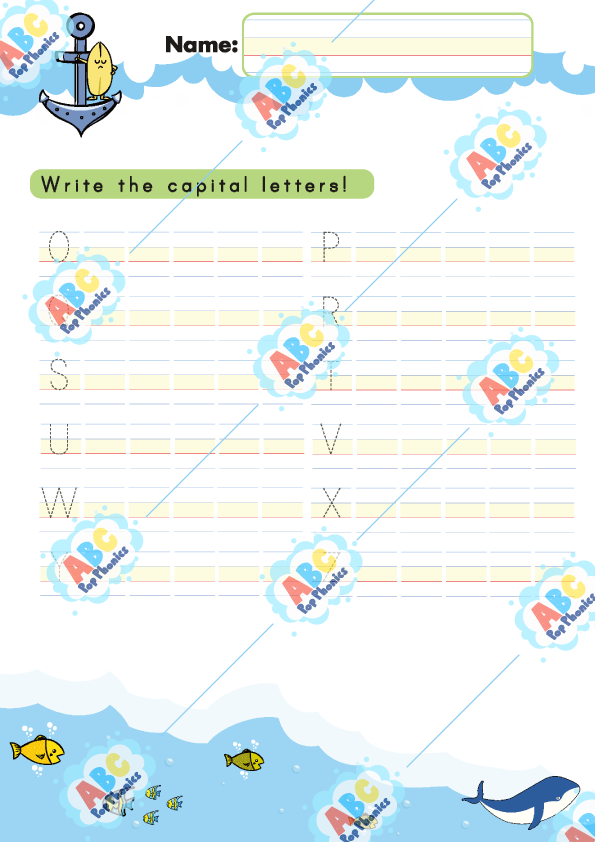 Alphabet writing worksheet 3