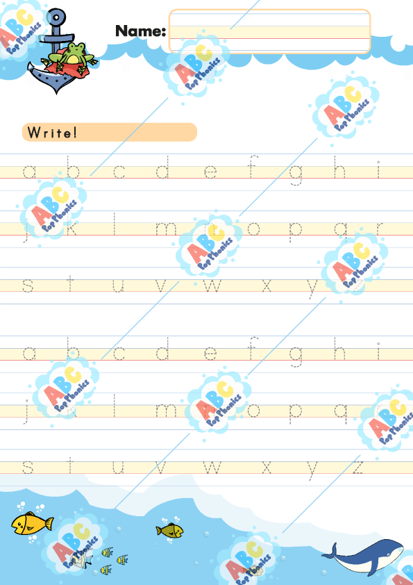 Alphabet writing worksheet 4