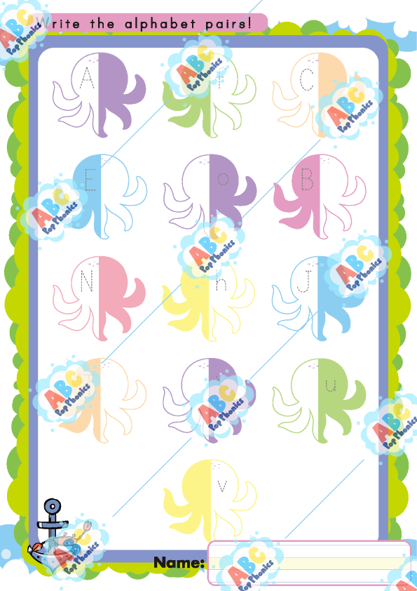 Letter recognition worksheet 7
