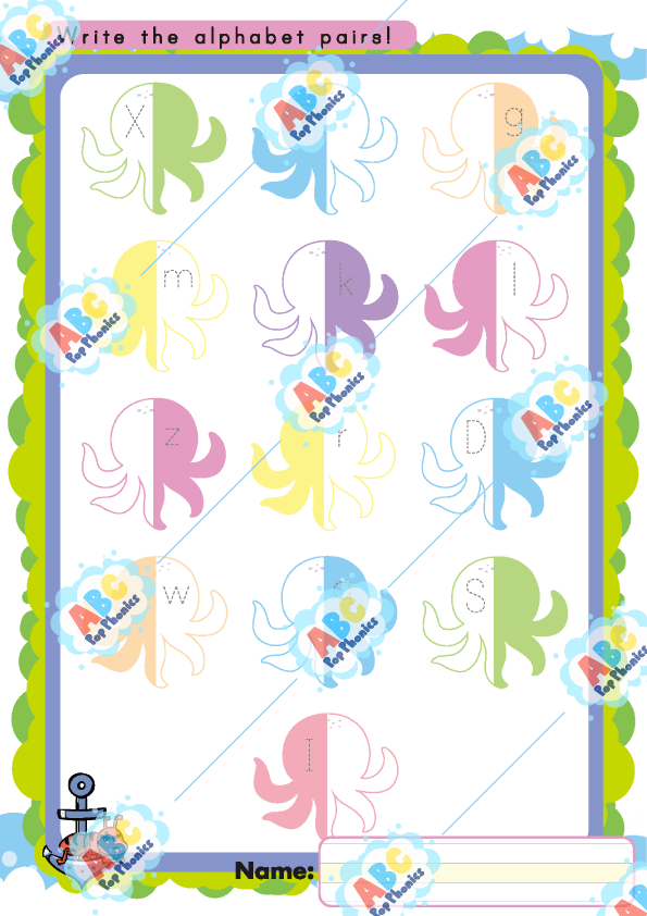 Letter recognition worksheet 8