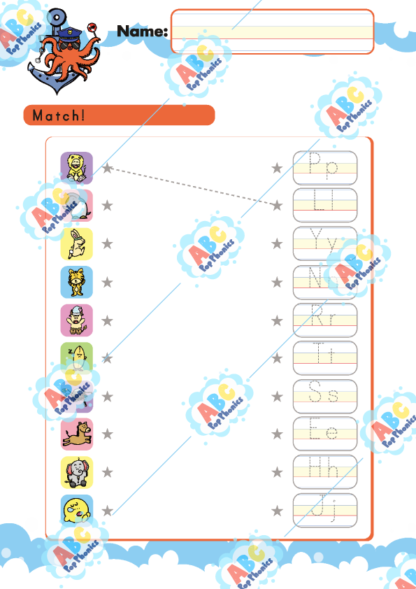 Letter recognition worksheet 10