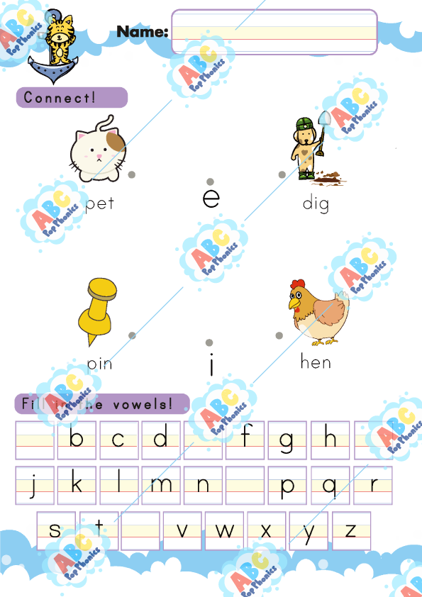 Short vowels worksheet 25