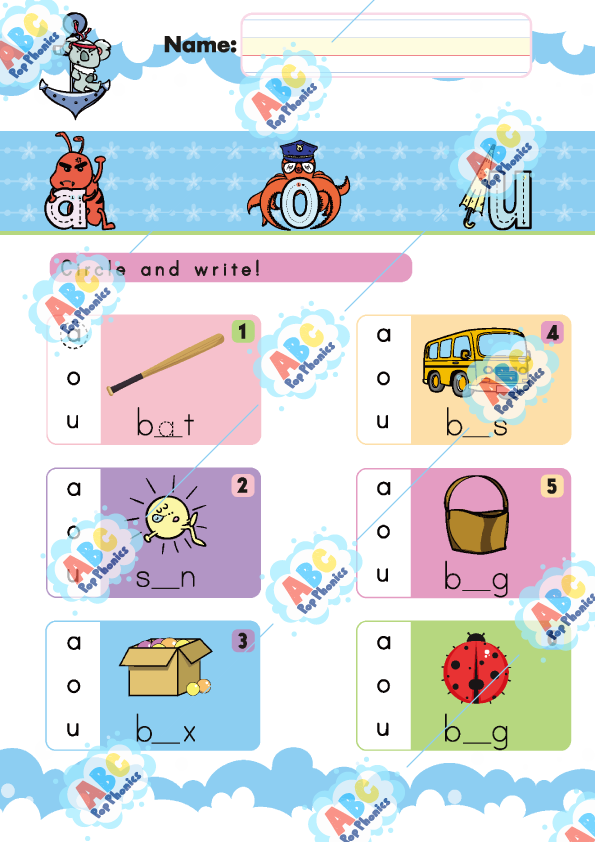 Short vowels worksheet 26